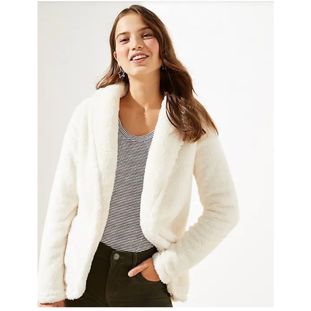 Loft Sherpa Shawl Jacket